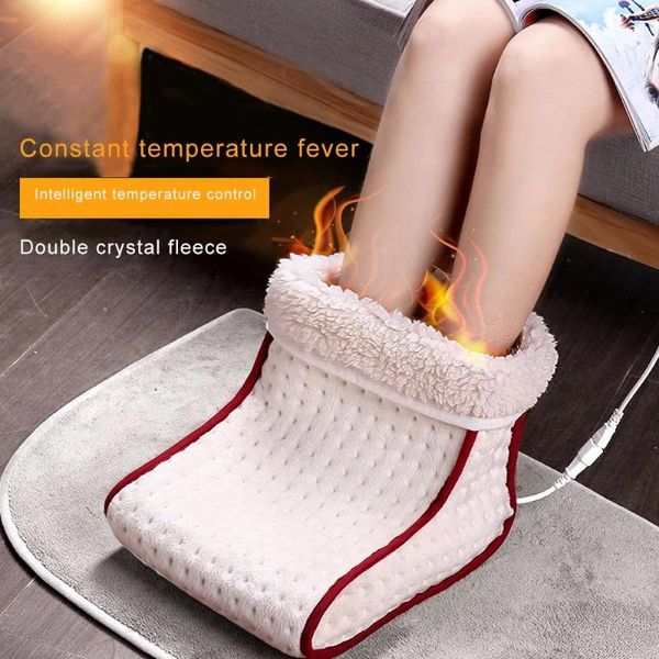 

carpets electric warm shoes plug-in feet warmer heating high-foot remote control double-sided crystal fleece