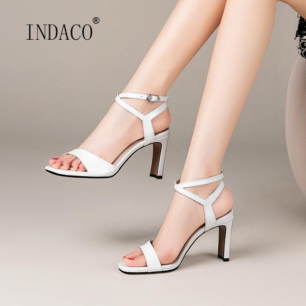 

women sandals summer shoes ladies leather high heels white black 2021