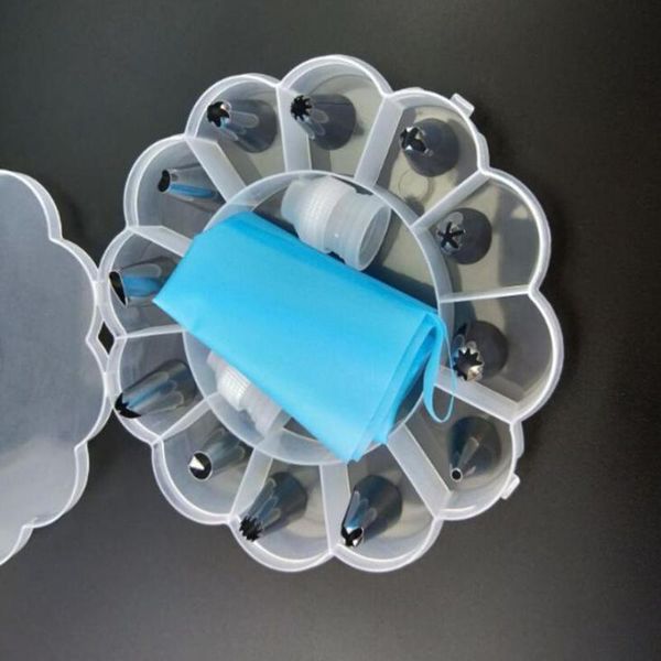 

12pcs/set cake nozzles piping bag icing pastry cream decoration tips puff dessert decorators kitchen baking tool accessories & tools