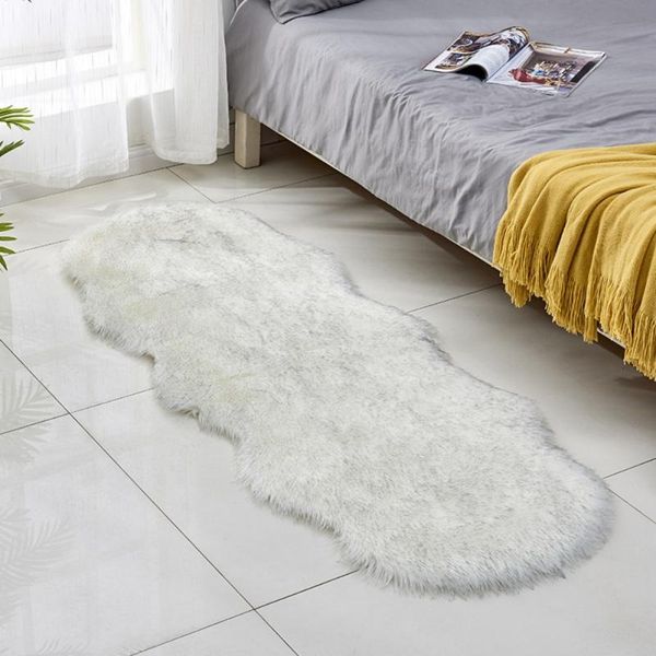 

nordic style super soft faux fur area rug long plush carpet shaggy mat pad for living room bedroom sofa floor decor 60 x 180cm carpets
