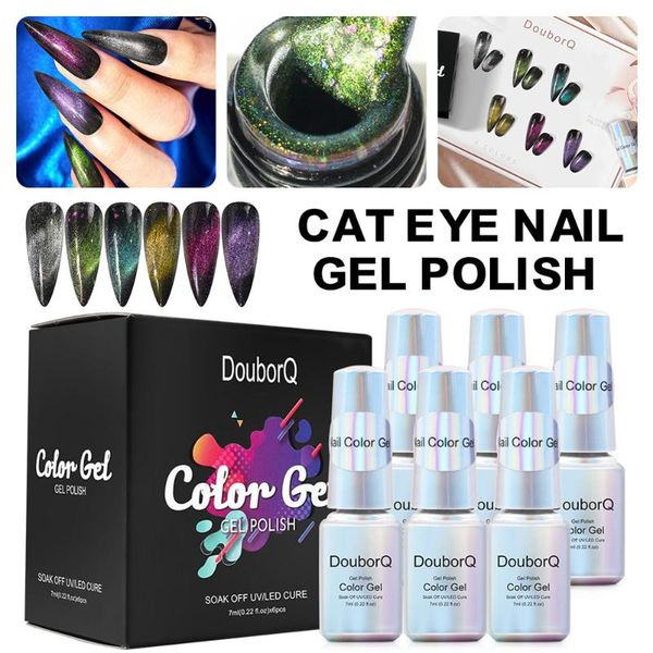 

nail gel cat eye polish 5d uv starry glitter magnetic manicure gift for women, Red;pink