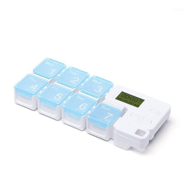 

storage bottles & jars 7-day organizer with timer reminder case weekly box