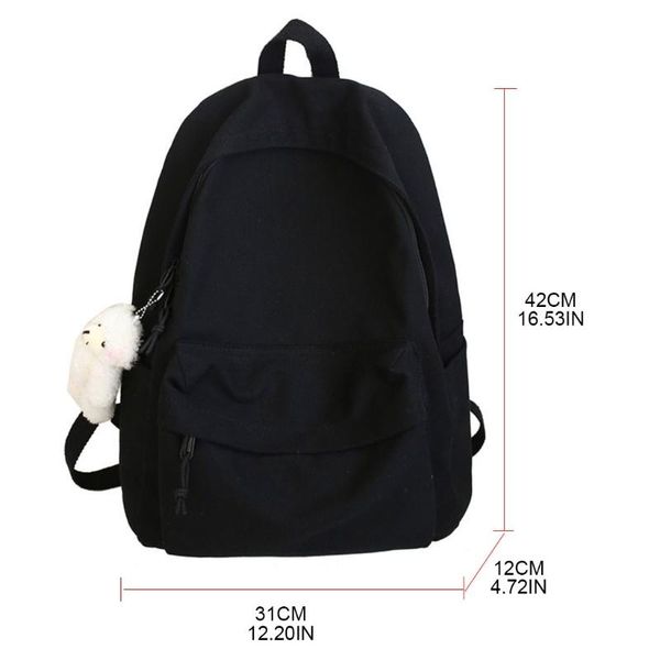 

canvas backpack daypack satchel school travel bookbag x5xa