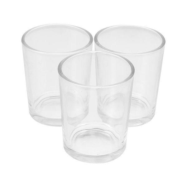 

candles 3pcs scented candle cup holders glass round container