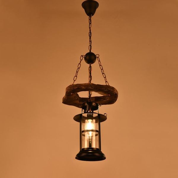 

pendant lamps retro coffee boat wood restaurant net bar table industrial style american country decorative chandelier