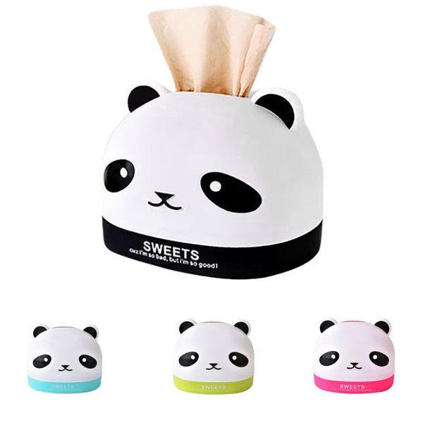 

tissue boxes & napkins fashion panda cartoon box deskpaper tube household towel napkin 16.5*14.5*13cm