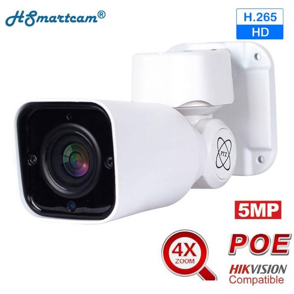 

mini poe ptz ip camera outdoor cctv 4x optical zoom support onvif ir 30m h.265 security hikvision compatible cameras