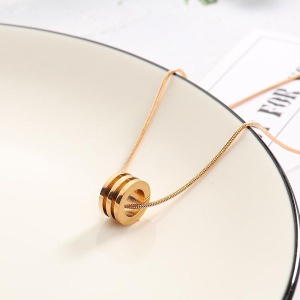 

pendant necklaces fashion necklace titanium steel chain korean for women 2021 trendy luxury jewelry wholesale, Silver