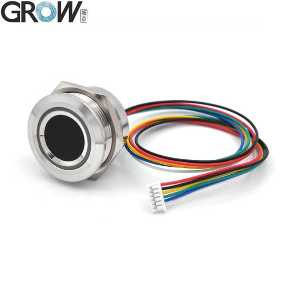GROW R503-5V RGB LED DC5V UART Schnittstelle MX1.25-6pin Wasserdichter kapazitiver Fingerabdruck-Modul-Sensor-Scanner für Arduino Android