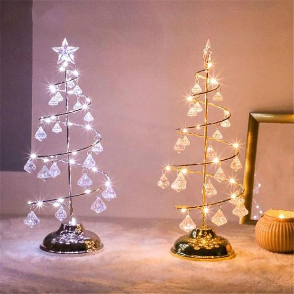 

christmas decorations decoration table lamp led string light tree bedroom warm and cold white desk night