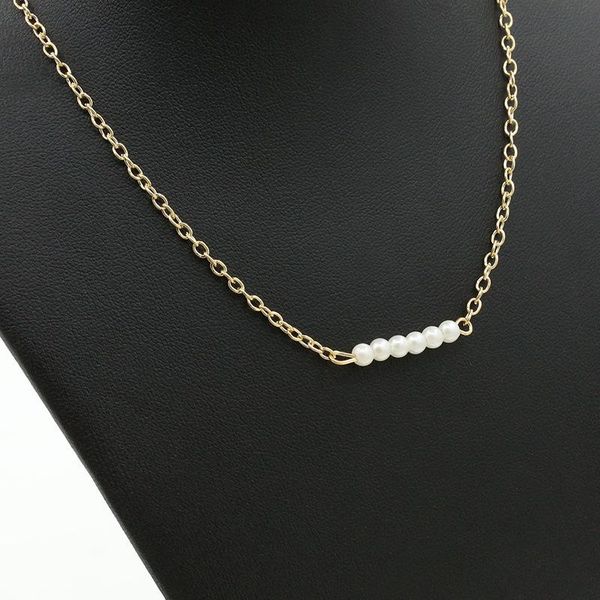 

pendant necklaces pearl necklace single row short, Silver