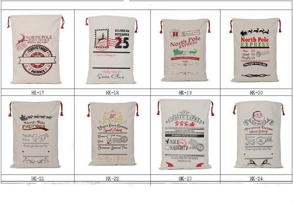 

christmas decorations 20pcs/lot october est gift bags large canvas santa sack organic heavy drawstring bag
