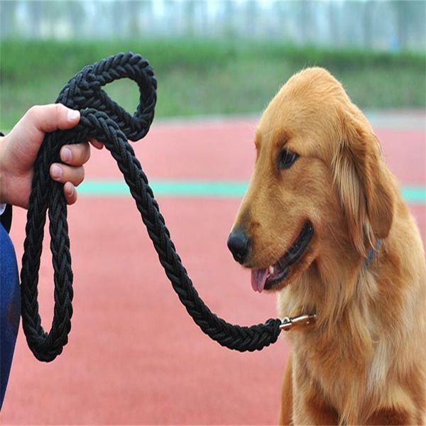 

dog collars & leashes strong durable large leash traction lead rope with heavy duty buckle eight nylon strand braided for big medium dogs