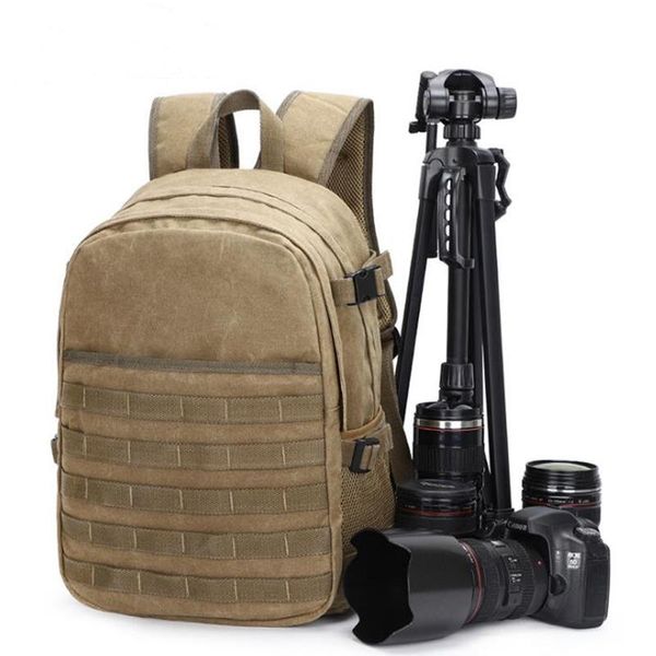

backpack batik canvas waterproof pography bag outdoor wear-resistant large camera po men for nikon/canon/ sony/fujifilm