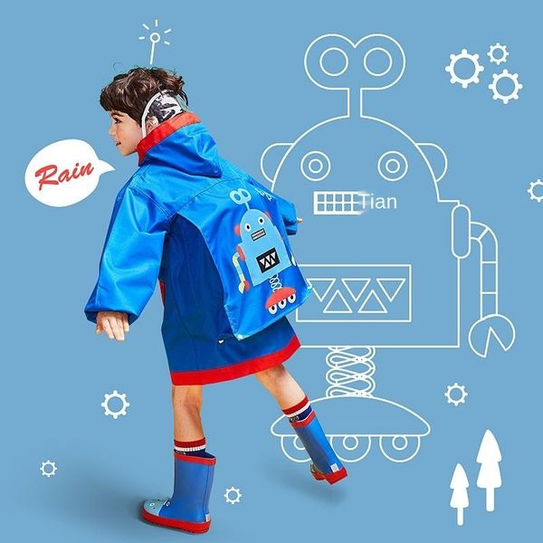 

raincoats cute kids raincoat wateproof children s rain poncho coat jacket with backpack position