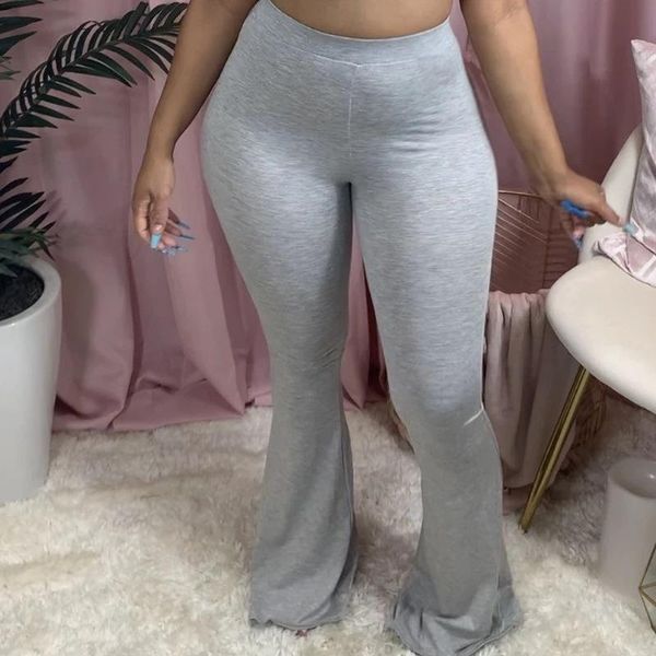 

women's pants & capris women high waist oversized casual solid color jogger 2021 elastic wide leg flare draped sweatpants leggings trou, Black;white