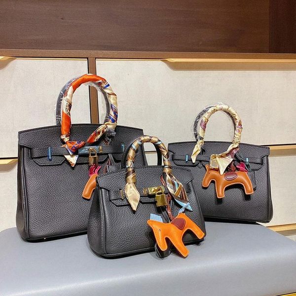 

[with box] designer handbags crossbody lady orange herme bag women genuine leather handbag goddess bag shoulder devery silk scarf three size