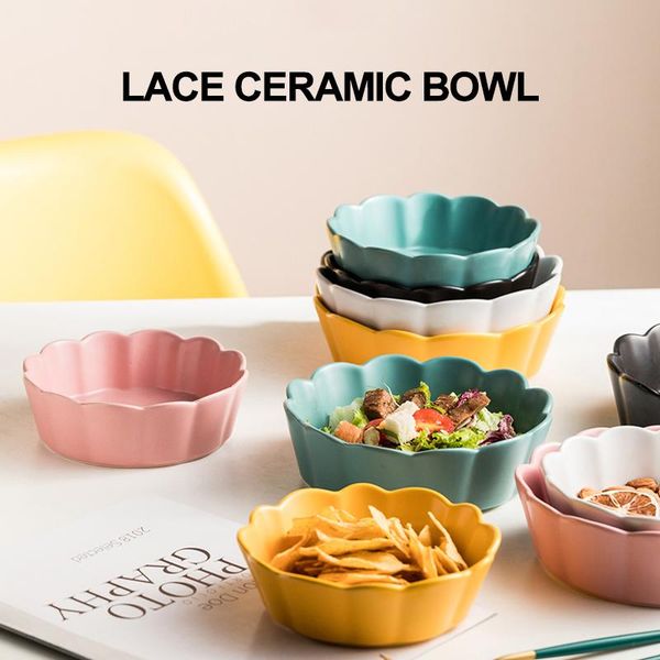 

flower ceramic ramen bowl european porcelain dessert snack salad soup noodle rice set kitchen household tableware bowls