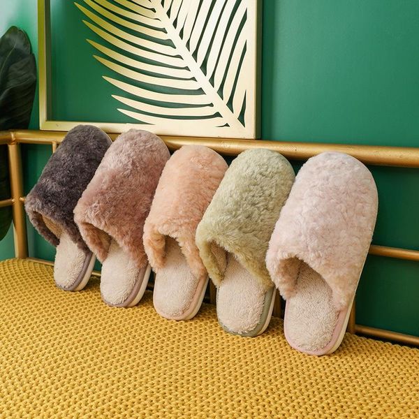 

slippers 2021 autumn and winter cotton shoes household warm japanese women soft bottom non-slip plush at home, Black