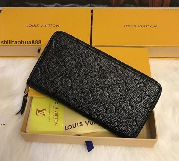 

style men women fashion bags zip pocket wallet leather purses lady card holder lvlouisvitton yslvutton, Red;black