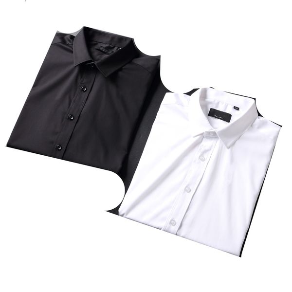 

2021 luxurys designers men's business casuals shirt men long sleeve striped slim fit masculina wine social male t-shirts fashion checke, White;black