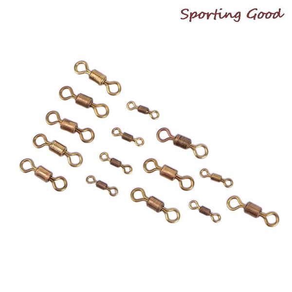 

50pcs fishing hook lure link bearing swivel solid rings connector hooks