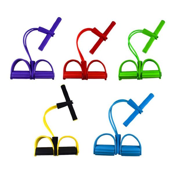 

resistance bands tension rope 2 tube puller pedal ankle abdominal exerciser fitness elastic sit up pull home gym sport training equipment