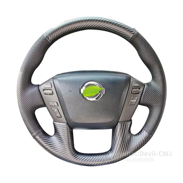

Alcantara suede Leather Carbon Fible steering wheel cover For Infiniti QX56 QX80 220 hand-sewn car interior accessories Parts