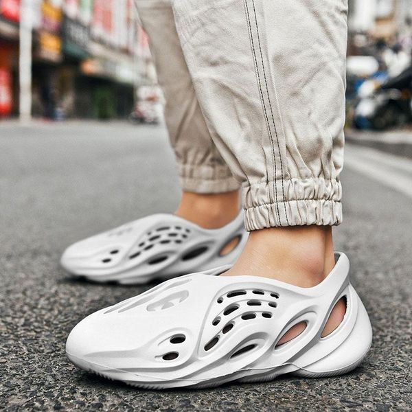 

sandals men summer beach water shoes sneaker slippers jelly lightweight breather zapatos homber big size 38-48, Black