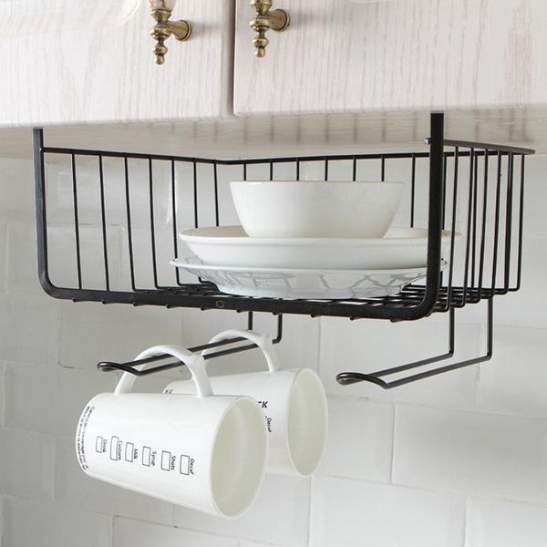 

bathroom storage & organization kitchen bin under shelf wire rack cabinet basket organizer holder stand home useful