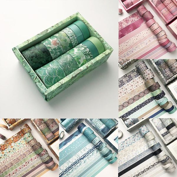 

gift wrap 12-pack combination tape creative hand account antique paper diy decoration material