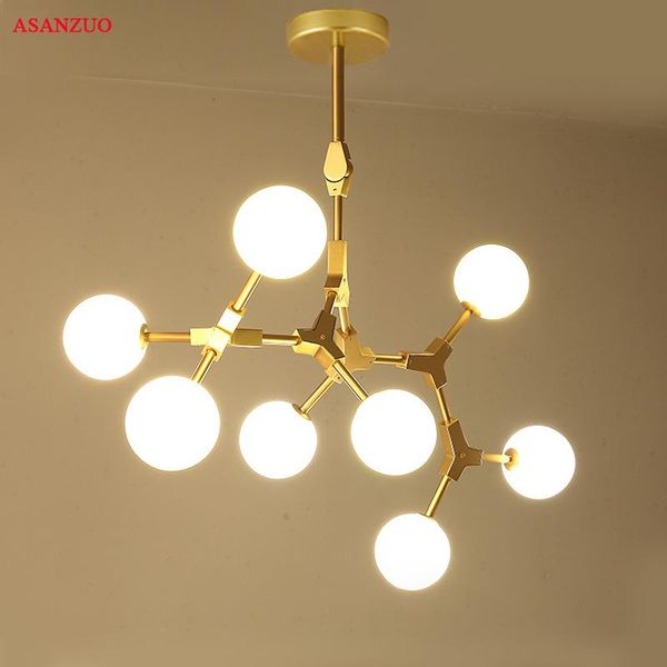 

magic bean pendant lights golden iron lamps living room american art restaurant bar bedroom hang lighting ac85-265