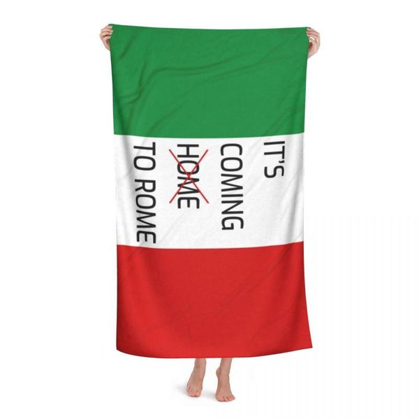 

towel euro 2021 champion football world cup gift european national team spain ltaly beach fan it's coming to rome