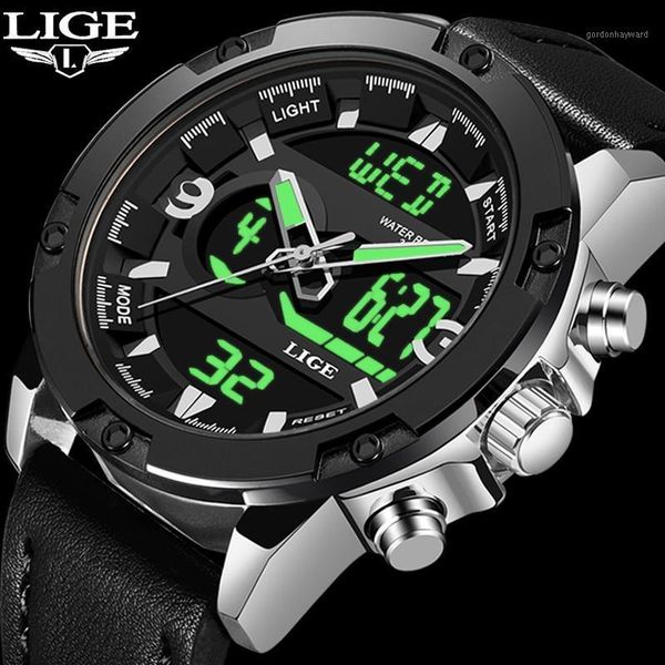 

fashion men led sport quartz watch multifunction waterproof date luminous wrist watches clock relogio masculino wristwatches, Slivery;brown