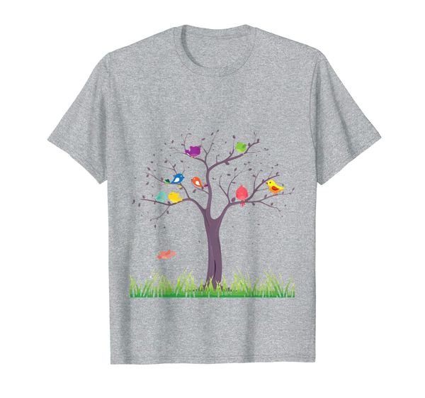 

tree and birds cool gift t-shirt for nature wild lovers, White;black