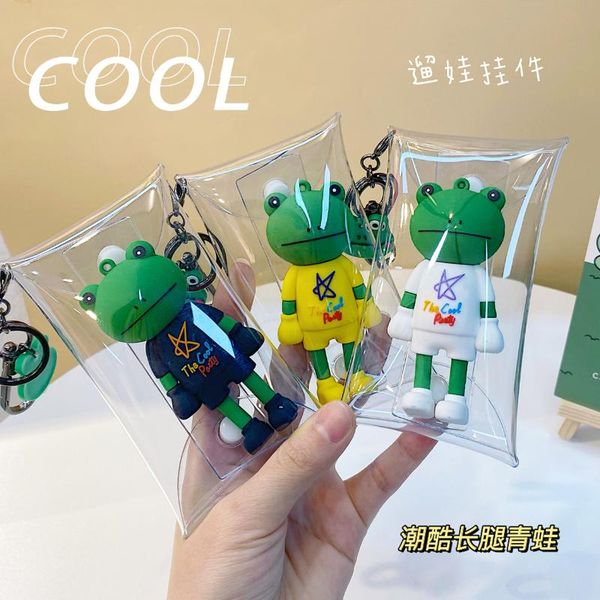 

keychains cool long legs frog baby box creative design transparent pvc bag keychain lovers gift accessoriesÂ keyringÂ keychains, Silver