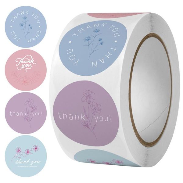 

gift wrap 500pcs thank you for your decorative flower rolls sealing stickers cute animal cartoon weather craft supplies