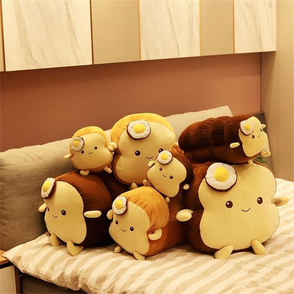 

cushion/decorative pillow kids creative funny poached egg toast bolster simulational plush toy stuffed food nap cushion