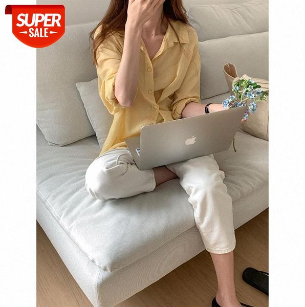 

tg loose lapel shirt women korean style solid color design long-sleeved with side buttons 13767 #rm7l, Black;gray