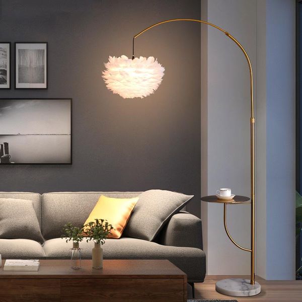 

floor lamps romantic feather lamp, sofa vertical table lamp for living room bedroom bedside with coffee