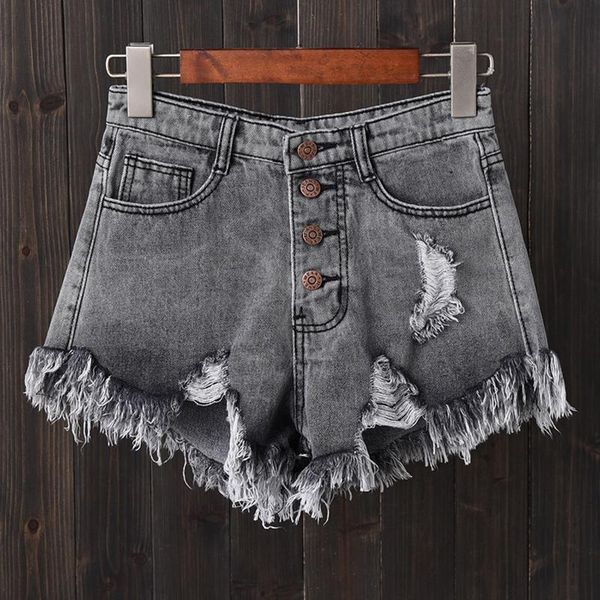 

women's shorts plus size 6xl women girls denim high wasit european style summer wide leg streetwear xxxxxxl b324, White;black
