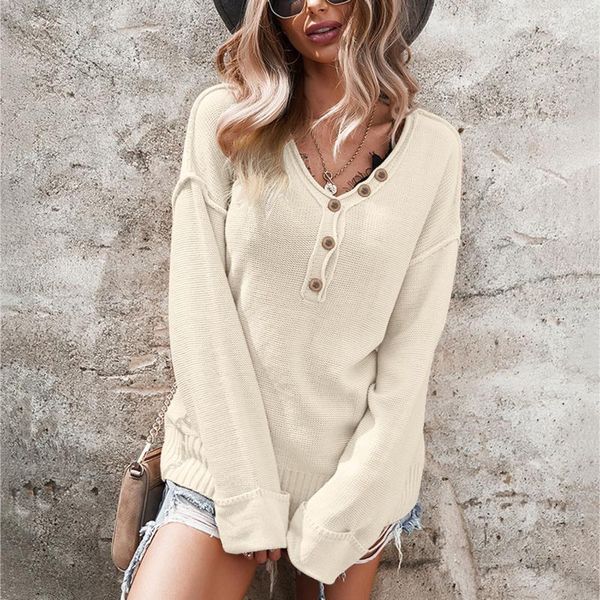 

women's blouses & shirts autumn loose blouse women's winter solid color long sleeve round-neck button shirt casual basic streetwear, White