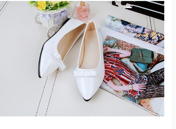 

women's shoes spring and autumn flat bottom pointed end #198, Black