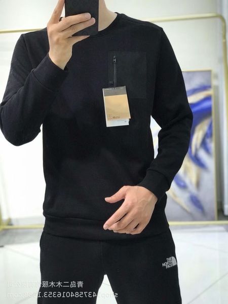 

shirt sleeved men's fashion long slim fitting sweater men's embroidery personalized clothes 51713, Black