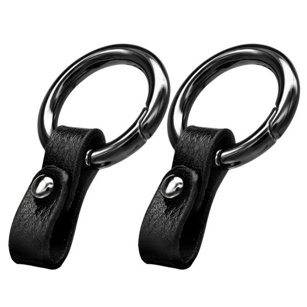 

2pcs auto keychain car metal leather keyring accessories h053 cords, slings and webbing