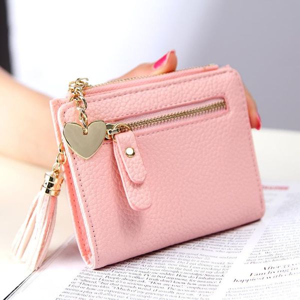 

wallets 2021 women's wallet stylish and simple ladies clutch bag korean version of small fresh, Red;black