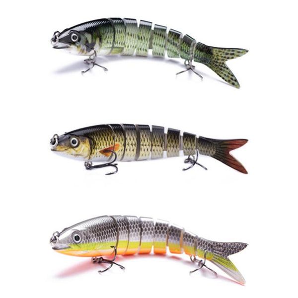 

pcs multi jointed fishing lures 135mm/20g crankbait 8 segments wobblers bait h053 hooks