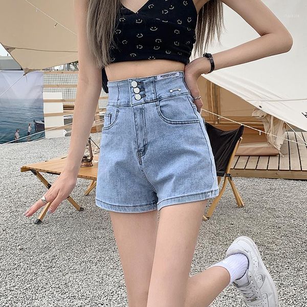 

women's shorts denim niche wide-leg summer korean style loose and thin wild straight jeans, White;black