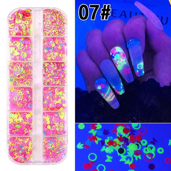 

nail art decorations 1set 12 kleuren vlinder holographics glitter pailletten 3d liefde decoratie sticker diy accessoires a4, Silver;gold