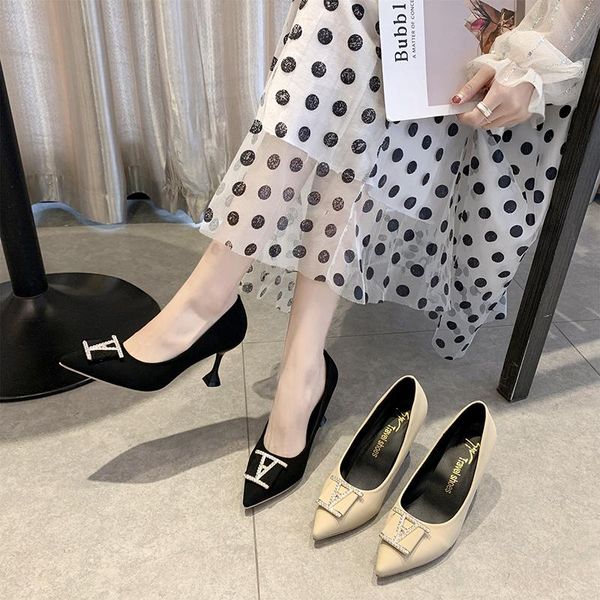 

dress shoes womens fashion rhinestone pointed high heels elegant party evening pumps ladies stiletto career office single, Black